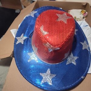 Sequin Cowboy Hat with Stars